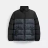 Shop Coach Outlet Signature Down Jacket In Recycled Polyester