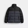 Coach Outlet Signature Down Jacket In Recycled Polyester In Black