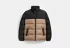 Coach Outlet Signature Down Jacket In Recycled Polyester In Multi
