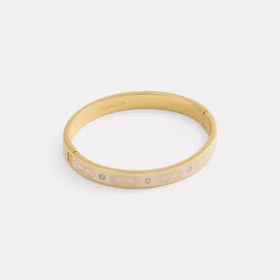 Coach Outlet Signature Enamel Hinged Bangle In Multi