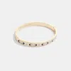Coach Outlet Signature Enamel Hinged Bangle In Multi