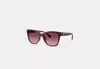 Coach Outlet Signature Heart Oversized Square Sunglasses In Red