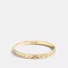 Coach Outlet Signature Hinged Bangle In Gold