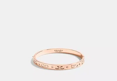 Coach Outlet Signature Hinged Bangle In Multi