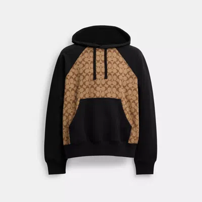 Coach Outlet Signature Hoodie In Organic Cotton In Black