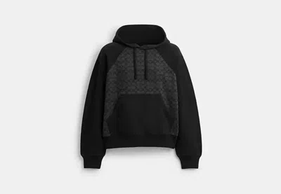 Coach Outlet Signature Hoodie In Organic Cotton In Gray