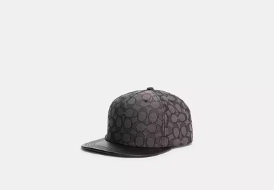 COACH OUTLET SIGNATURE JACQUARD FLAT BRIM HAT