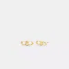 Coach Outlet Signature Link Stud Earrings In Gold