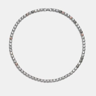 Coach Outlet Signature Link Tennis Necklace In Silver