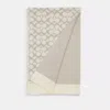Coach Outlet Signature Metallic Knit Scarf In White