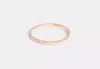 Coach Outlet Signature Pavé Hinged Bangle In Rose Gold