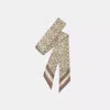 Coach Outlet Signature Print Silk Skinny Scarf In Neutral