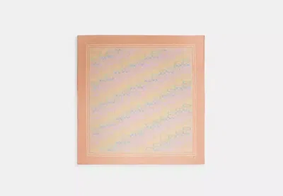 Coach Outlet Signature Rainbow Print Silk Square Scarf In Animal Print