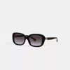 Coach Outlet Signature Rectangle Sunglasses In Black