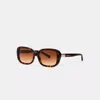 Coach Outlet Signature Rectangle Sunglasses In Brown