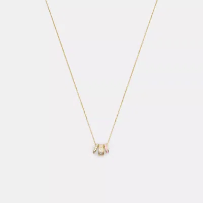 Coach Outlet Signature Rondell Necklace In Multi