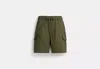 Coach Outlet Signature Shorts In Organic Cotton In Green