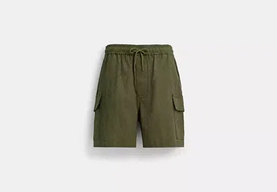 Coach Outlet Signature Shorts In Organic Cotton In Green