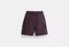Coach Outlet Signature Shorts In Organic Cotton In Purple