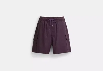 Coach Outlet Signature Shorts In Organic Cotton In Purple