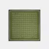 Coach Outlet Signature Silk Square Scarf In Green