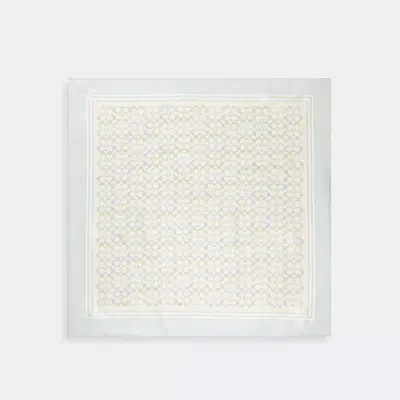 Coach Outlet Signature Silk Square Scarf In Neutral