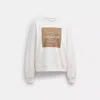 Coach Outlet Signature Square Crewneck Sweater In White