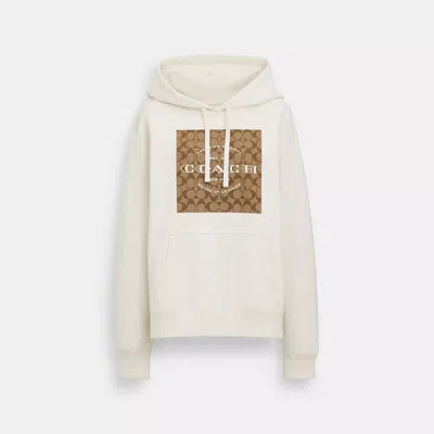 Coach Outlet Signature Square Hoodie In White