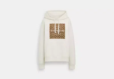 Coach Outlet Signature Square Hoodie In White