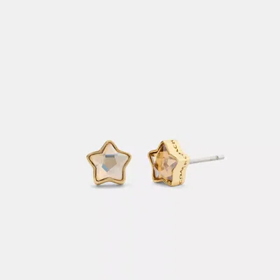 Coach Outlet Signature Star Stud Earrings In Gold