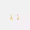 Coach Outlet Signature Starfish And Shell Drop Earrings In Gold