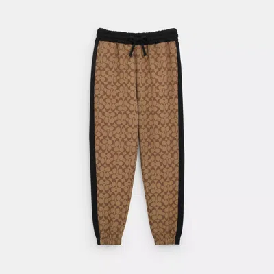 Coach Outlet Signature Sweatpants In Brown