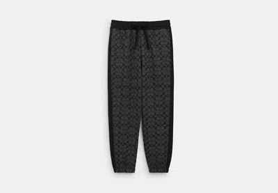 Coach Outlet Signature Sweatpants In Charcoal Signature
