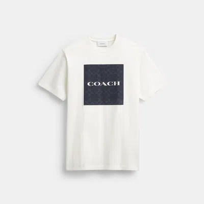 Coach Outlet Signature T-shirt In Organic Cotton In White