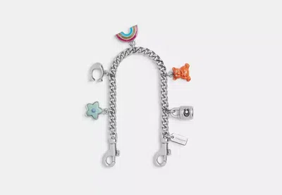 Coach Outlet Silver Swagger Chain With Charms In Multi