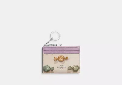 Coach Outlet Skinny Id Case With Candy Print And Charm In Multi