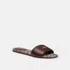Coach Outlet Slide Sandal In Signature Jacquard In Multi