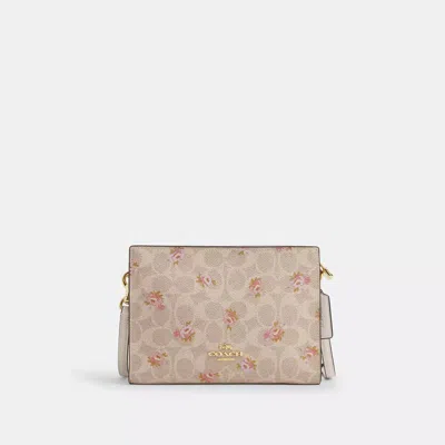 Coach Outlet Slim Crossbody Bag In Signature Canvas With Floral Print In Multi