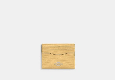 Coach Outlet Slim Id Card Case In Beige
