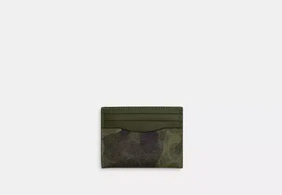 Coach Outlet Slim Id Card Case In Signature Camo Print In Multi