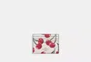 Coach Outlet Slim Id Card Case With Cherry Print In White/multi