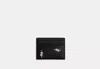 Coach Outlet Slim Id Card Case With Lightning Bolt Print In Black