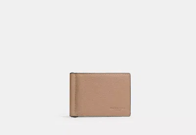 Coach Outlet Slim Money Clip Billfold Wallet In Neutral