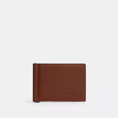 Coach Outlet Slim Money Clip Billfold Wallet In Multi
