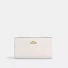 Coach Outlet Slim Zip Wallet In White