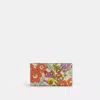 COACH OUTLET SLIM ZIP WALLET WITH FLORAL PRINT