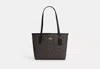 Coach Outlet Small City Tote Bag In Signature Canvas In Beige