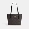 COACH OUTLET SMALL CITY TOTE BAG IN SIGNATURE CANVAS