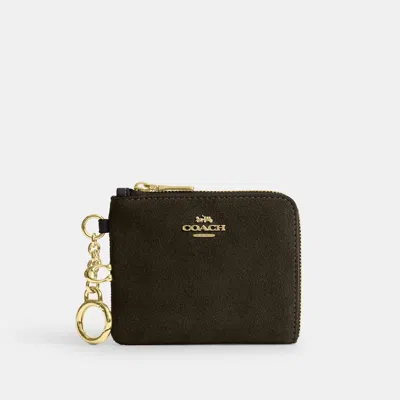 Coach Outlet Small Corner Zip Wallet In Gold/ebony