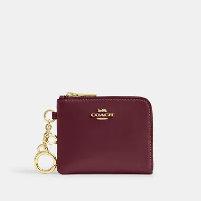 Coach Outlet Small Corner Zip Wallet In Red